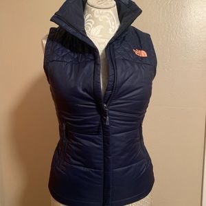 The North Face puffer vest blue, very soft